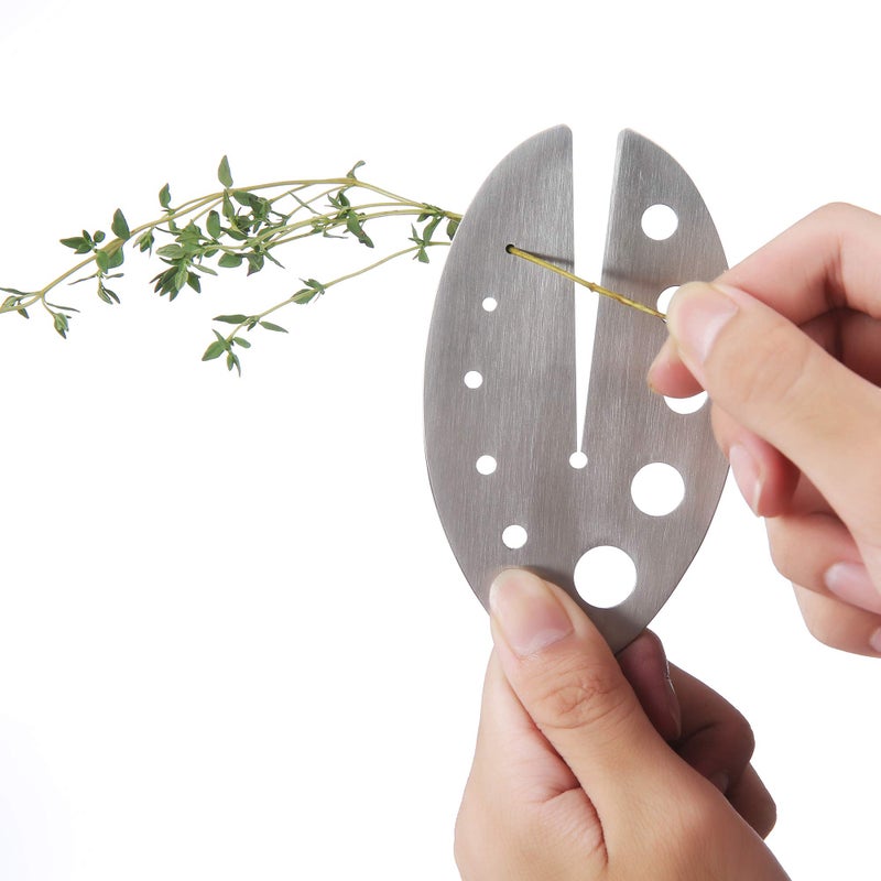 DOMG Herb Stripper Tool, Stainless Steel Herb Leaf Zipper for Kale, Chard, Collard Greens, Rosemary and Thyme - Image 1